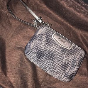 NEVER USED COACH NYLON GREY WRISTLET